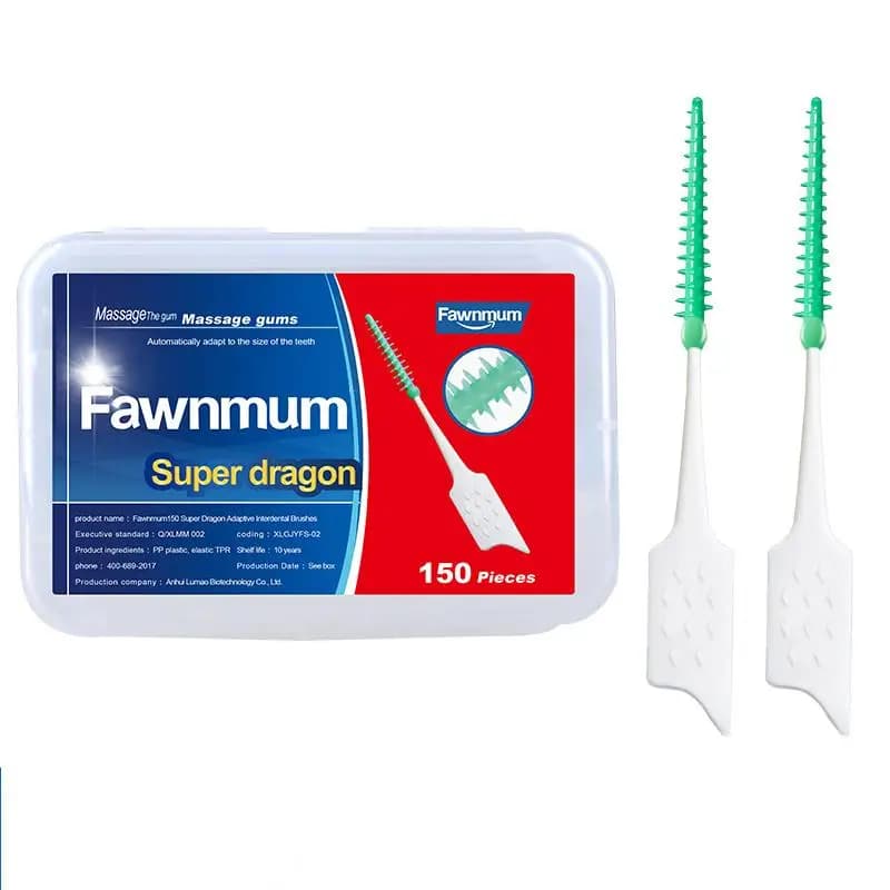 150 pz/scatola Spazzole Interdentali In Silicone Super Morbido Spazzola Per La Pulizia Dei Denti Cleaner Filo Interdentale Stuzzicadenti Strumenti Per L'igiene Orale