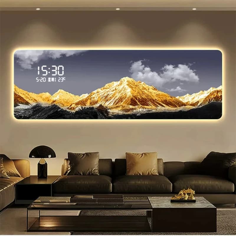 Home Decor Items Wall Clock Background Living Room Interior Bedroom Digital Clock Wall Creativity Ornaments Home Decoration