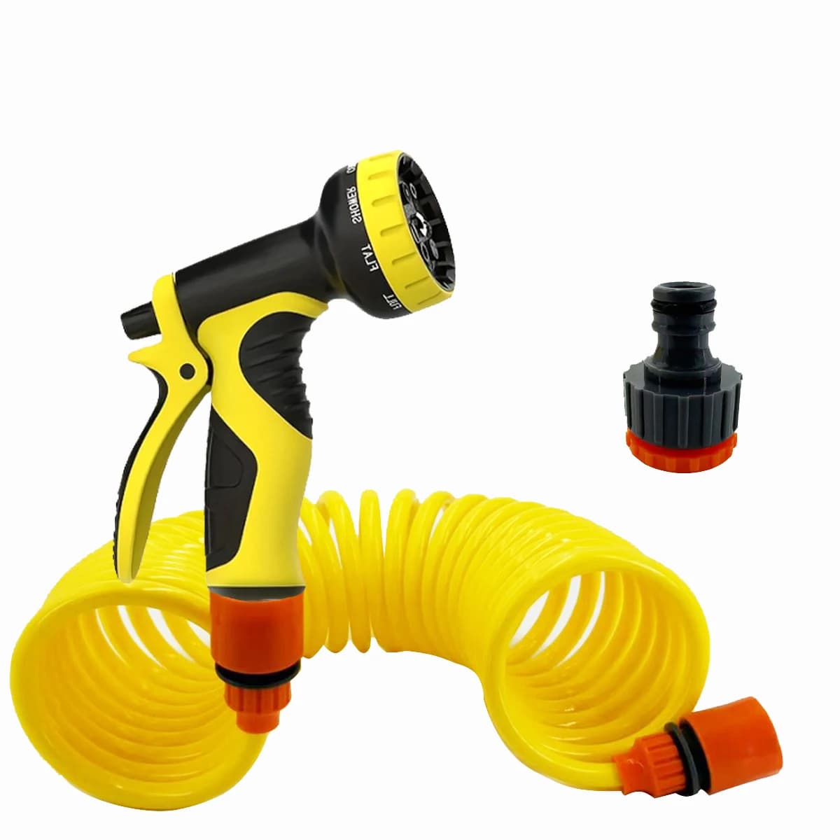 Garden Irrigation Water Pipe Sprinkler Head With Function Nozzle Hose, Car Cleaning Spring Pipe, Plastic Hose Cleaning Tool