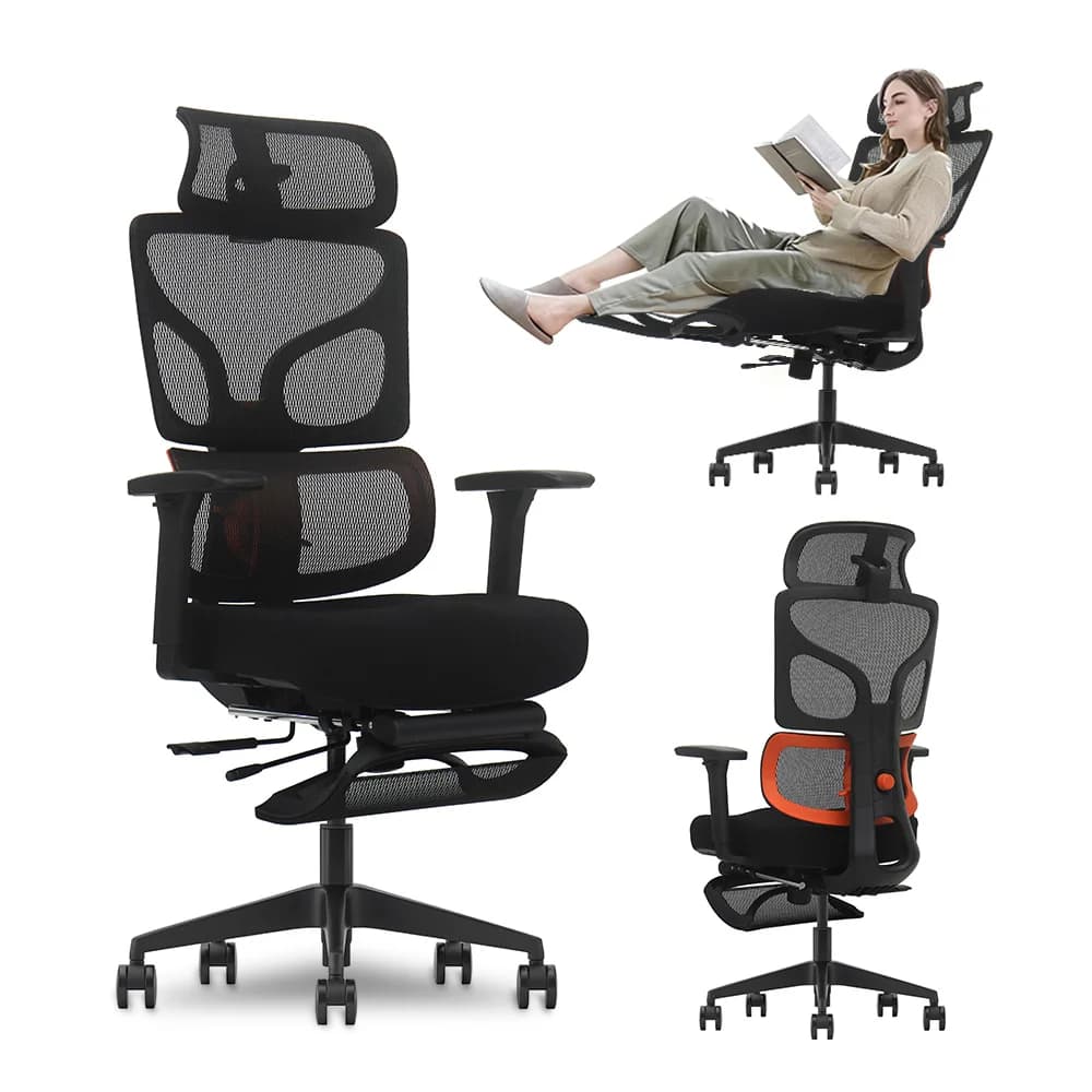 Sedia da Gaming Girevole e Reclinabile, Sedia da Ufficio Ergonomica Premium, Nuova Sedia da Lavoro in Rete per Computer
