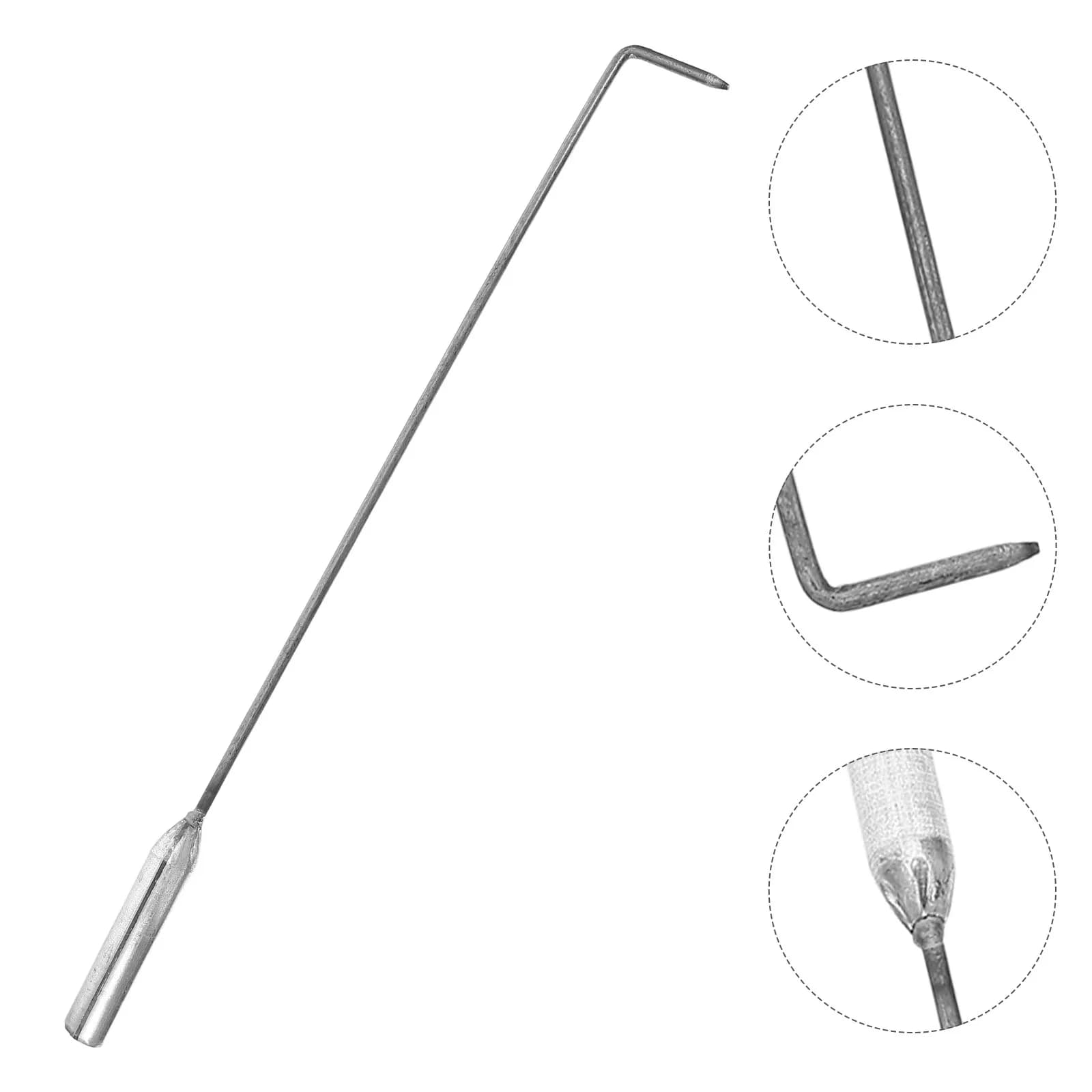 Fireplace Hook Pit Accessories for outside Poker Stick Coal Charcoal Convenient