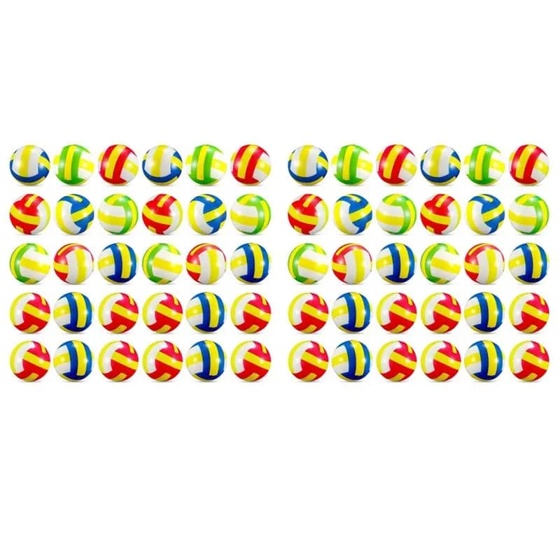 B05C-60 pezzi mini palline antistress da pallavolo palline sportive da 2,36 pollici mini pallavolo per bambini per alleviare lo stress, feste