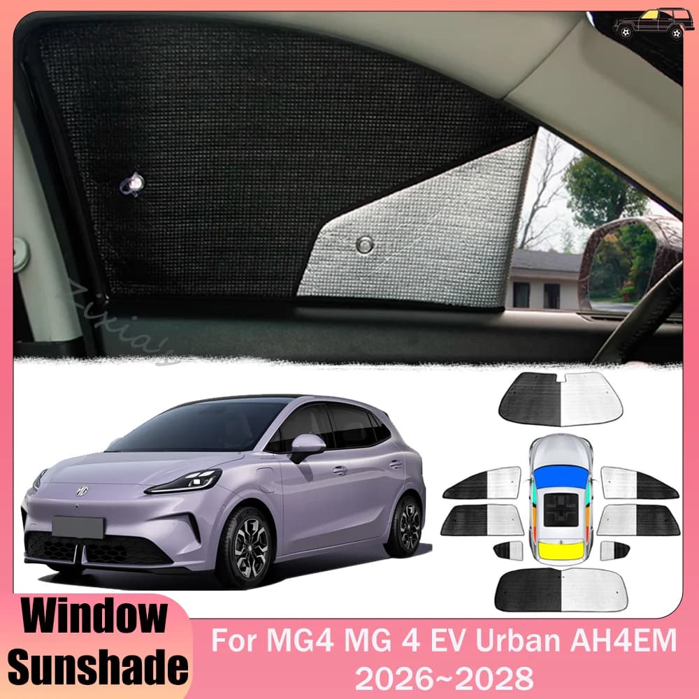 For MG4 MG 4 EV Urban AH4EM 2026~2028 2027 Car Windows Aluminum Foil Sunshade Skylight Windshield Sun Shade Interior Accessories