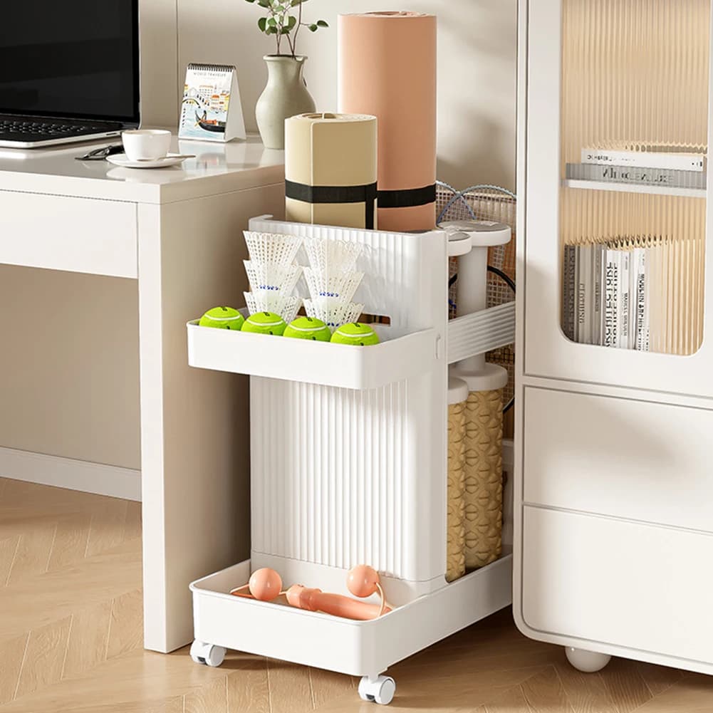 Gym equipment holder with wheels Sports equipment holder basket yoga mat equipment Fitness equipment Sports equipment organizer