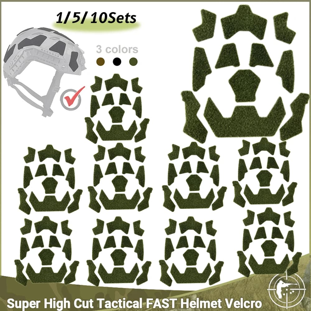 1/5/10/set Casco Tattico Adesivo Magico Velcros FAST Airsoft Casco Imbottitura Adesivi Nastro Universale Accessori Casco