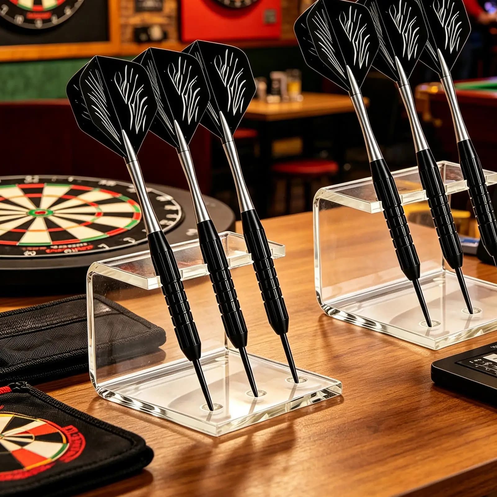 Dart Holder Stand Clear Acrylic Organizer Soft Tip Dart Display Stand For Players Collectors Beginners Professionals Competitors