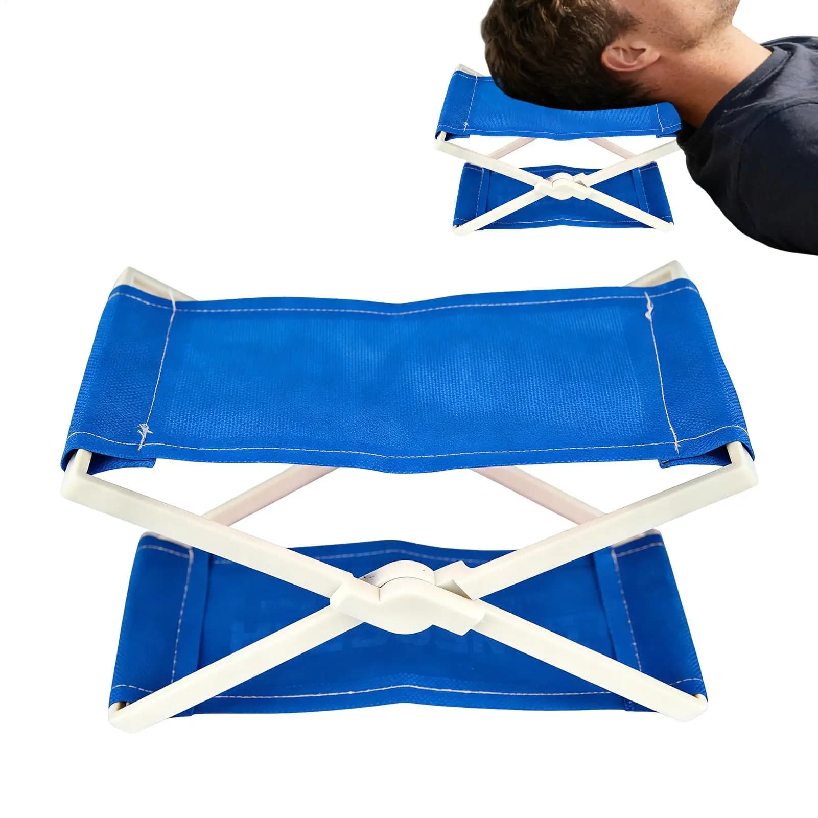 Foldable Camp Pillow, Ergonomic Neck Support Waterproof, Compact Travel Beach Pillow For Kids Adults Indoor Outdoor Summer