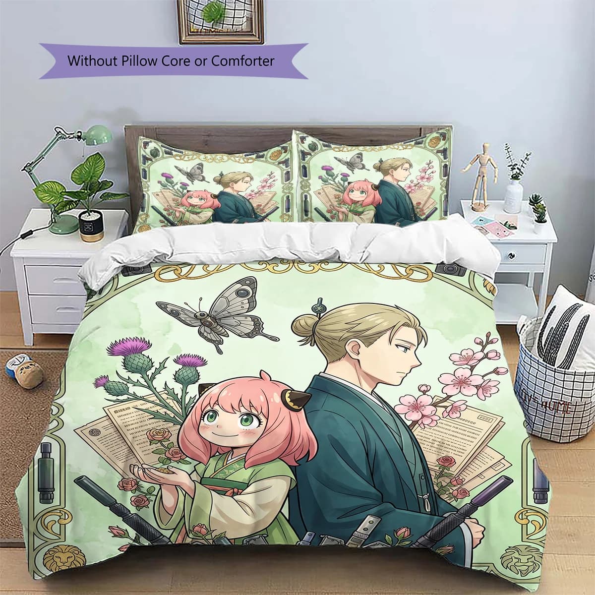 SPY×FAMILY Anime Themed Printed Pillowcase & Duvet Cover Set | Bedroom Decor Collection | Ideal Gift for Anime Fans YUN6511