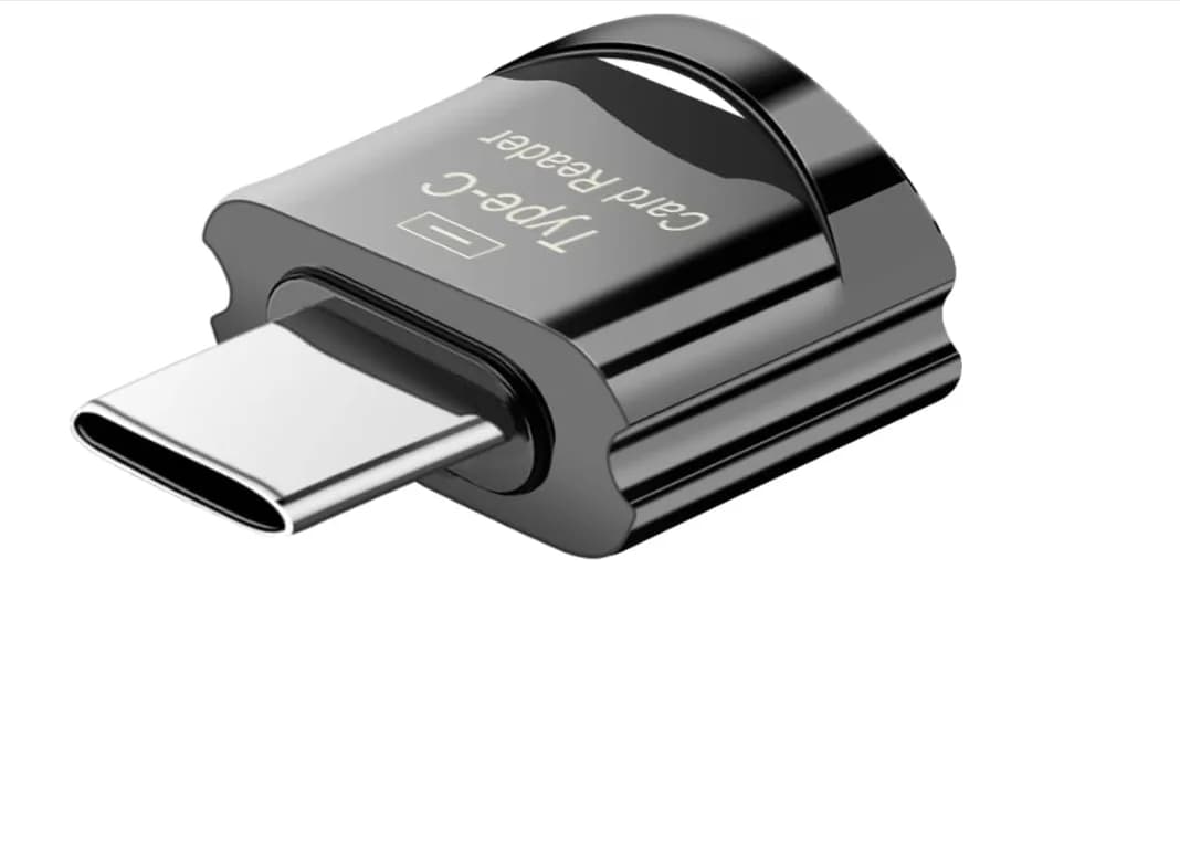 Type C Micro SD Card Reader, BorlterClamp USB C TF Card Reader Adapter with Keychain, Compatible with MacBook, iPhone 15,Laptops