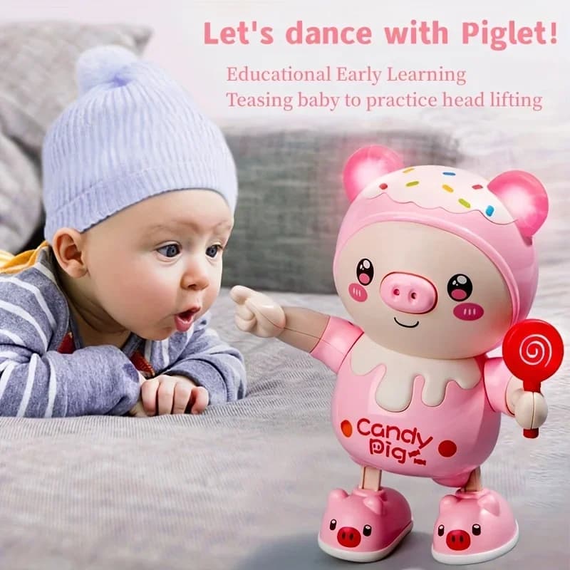 Piggy elettrico con musica leggera move sing dance twist Pets Pig baby toys Walking Cute Smart early educational Doll for children
