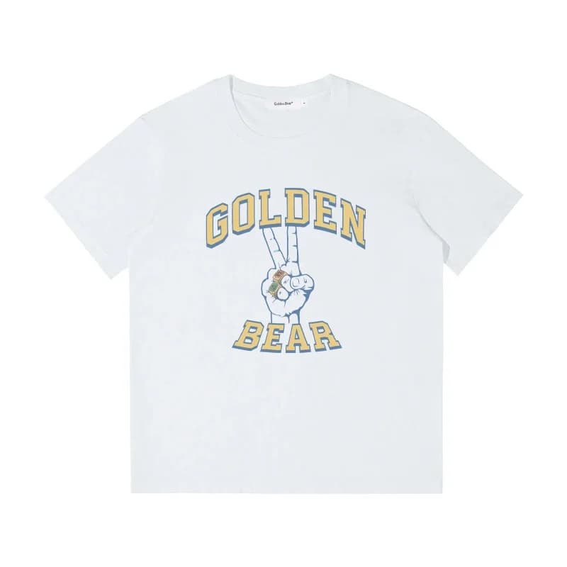 2025 Bear Golf da uomo girocollo manica corta T-shirt da golf outdoor casual da donna girocollo in puro cotone abbigliamento da golf
