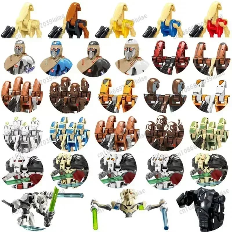 HEROCROSS STAR WARS Battle Droid Darth Vader Han Solo C-3PO Boba Fett Figure Giocattolo Mattoncini da Costruzione Bambola Assemblabile Blocchi TV8082