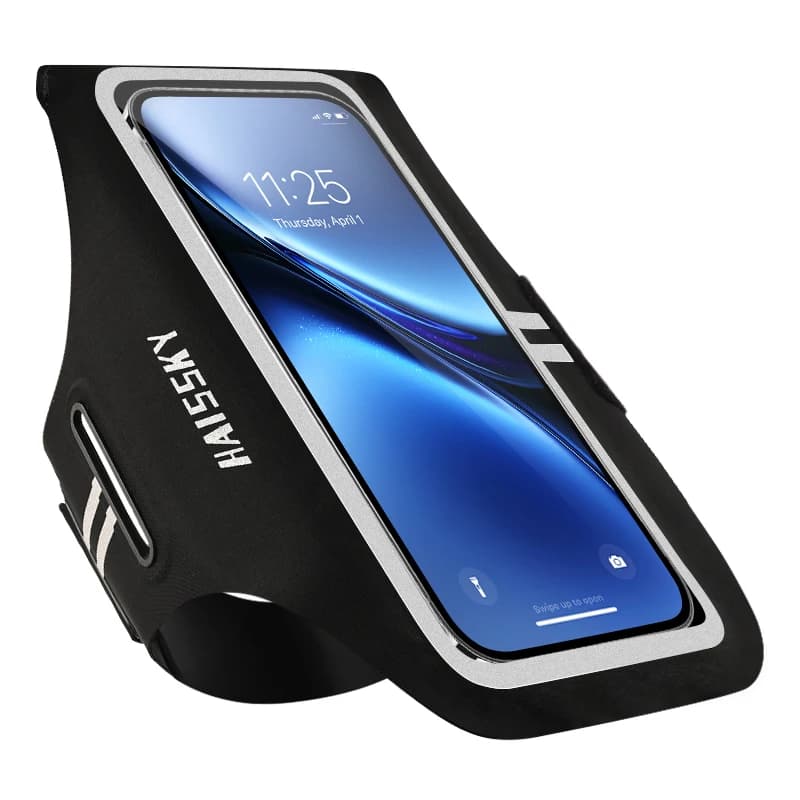 HAISSKY Borse da corsa ultrasottili Uomo Donna Sport all'aria aperta Vista posteriore Custodia da braccio per iPhone 17 16 Pro Max 17 Air Plus Samsung LG