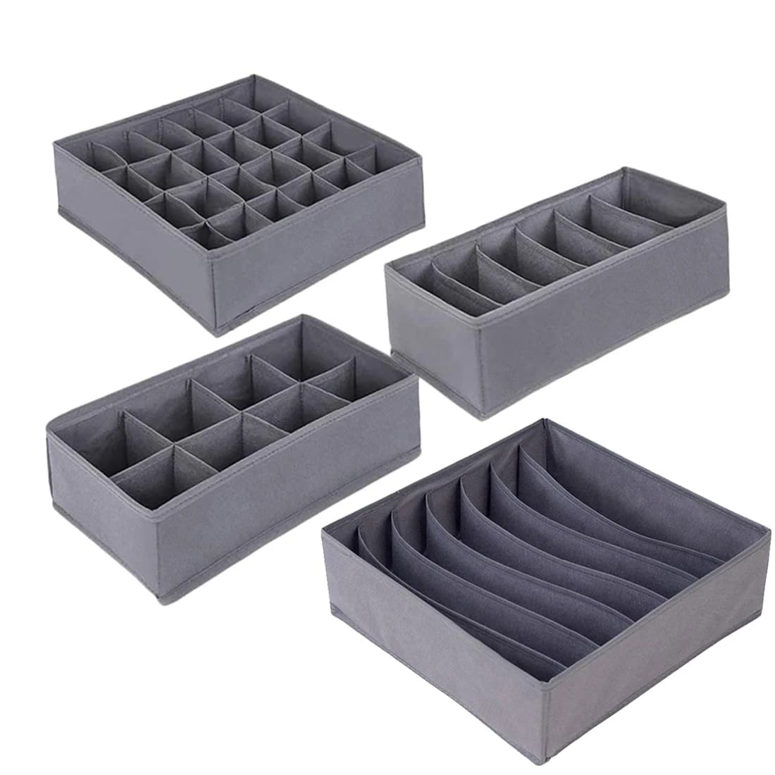 6/7/8/24 Griglie Pieghevole Tessuto Biancheria Intima Cassetti Organizzatori Divisori per Reggiseni Slip e Calzini Baby Dresser Divisori di Stoccaggio Contenitori
