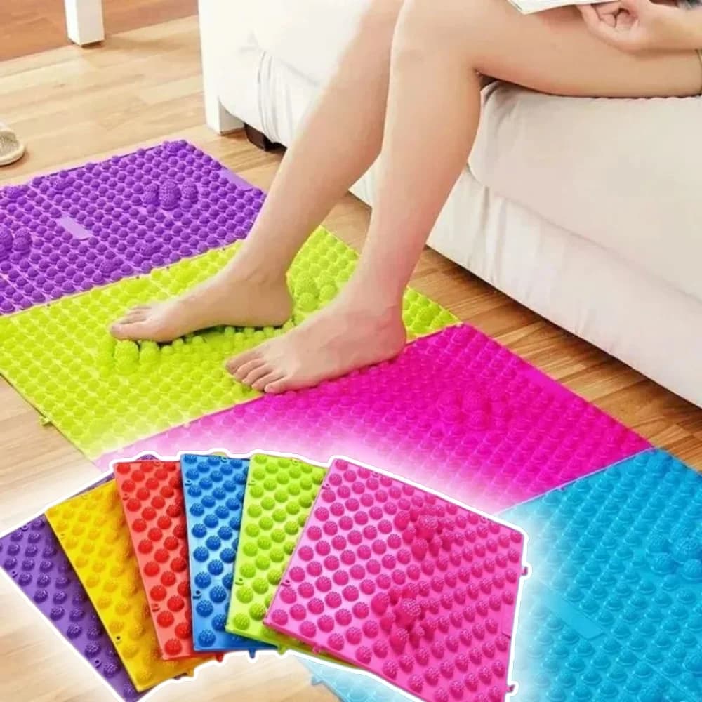 Colorful Mat for Planting Massage with Agopression Points, Improves Blood Circular, Relieves Pain and Stress, Portable Relaxing Mat