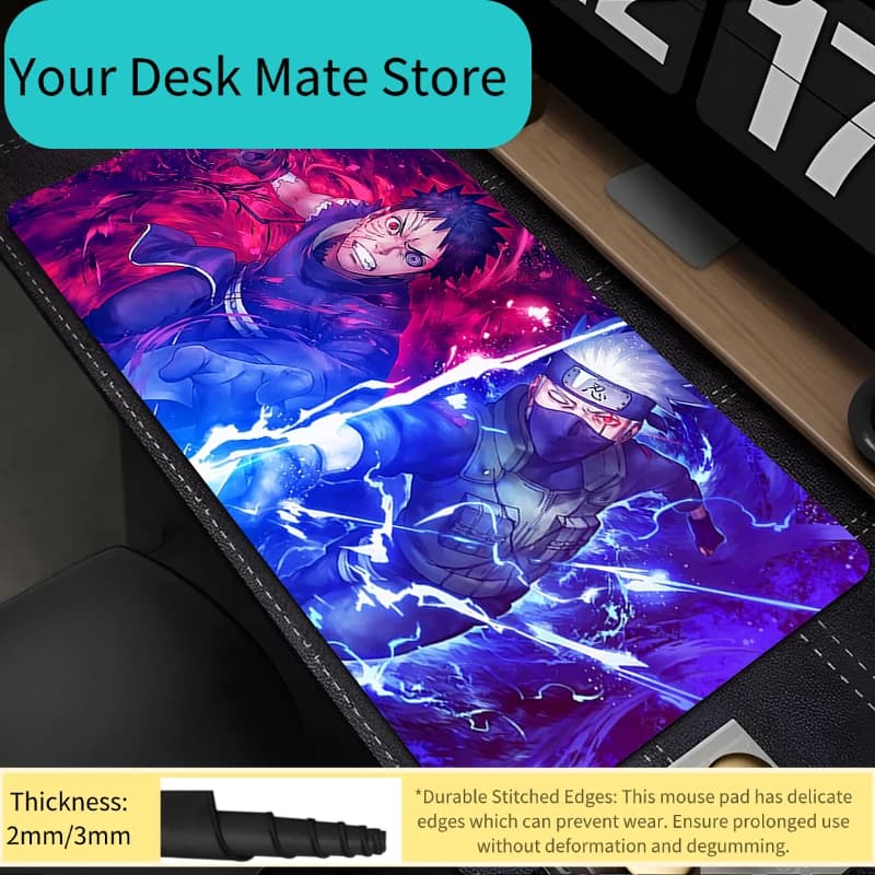 Tappetino per mouse da gioco Naruto Anime xxl Computer E-sports Players Gamer Desk Mouse Mat For CS GO Office Laptop Kawaii Mousepad