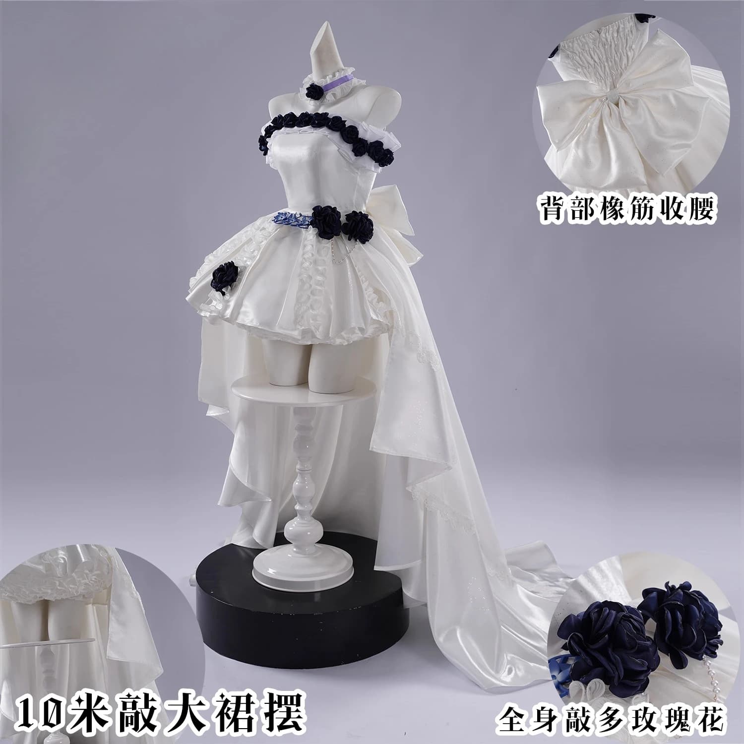 Takanashi Rikka Evening Rose Cosplay Costume Love Chunibyo and other deliri Girl Sweet Lolita Socks Mask for Eyes Christmas Dress