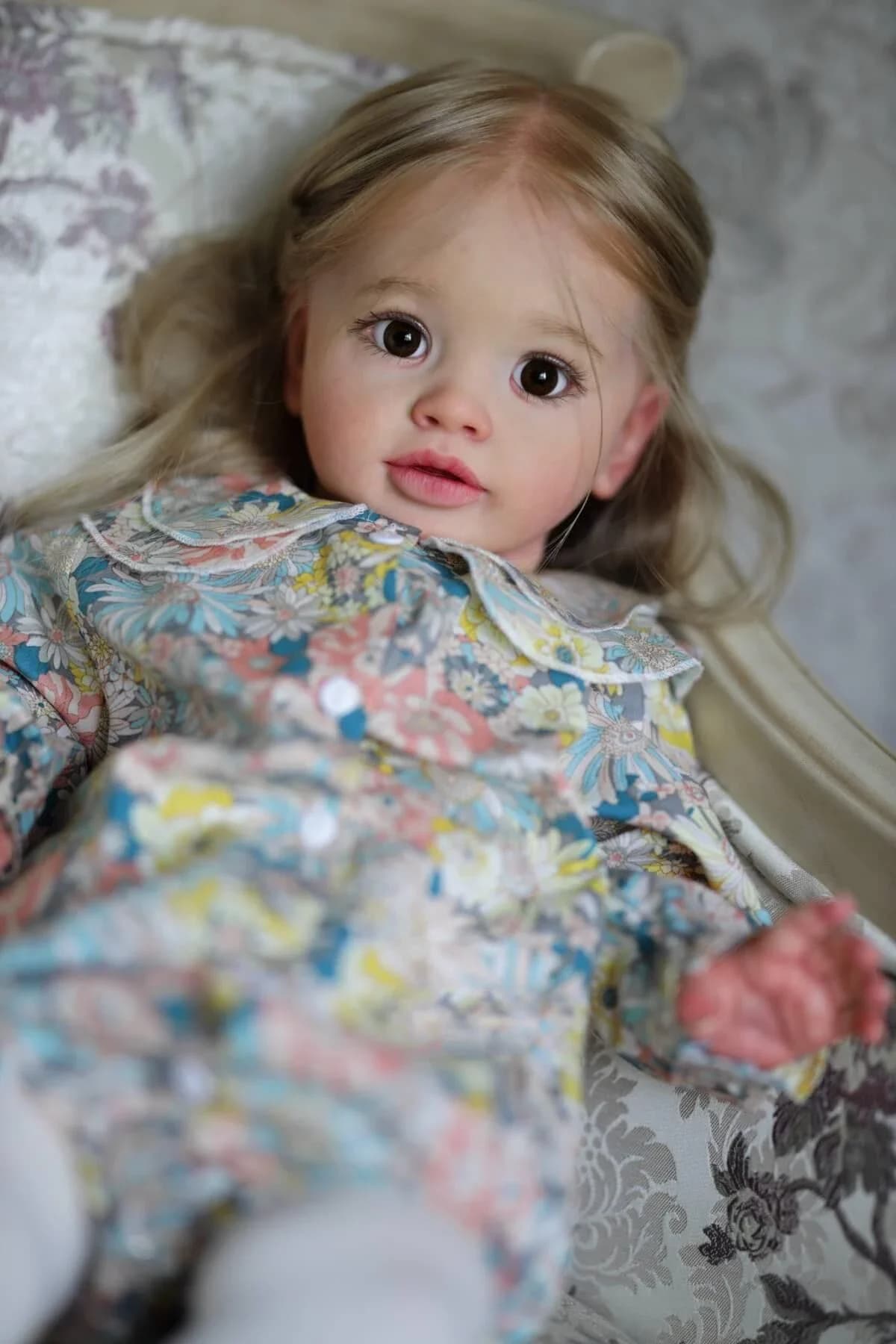 Bambola finita da 25 pollici già dipinta Bambole per bambina rinata Enorme formato bambino Popolare Pippa Realistica Soft Touch 3D Skin Art Doll