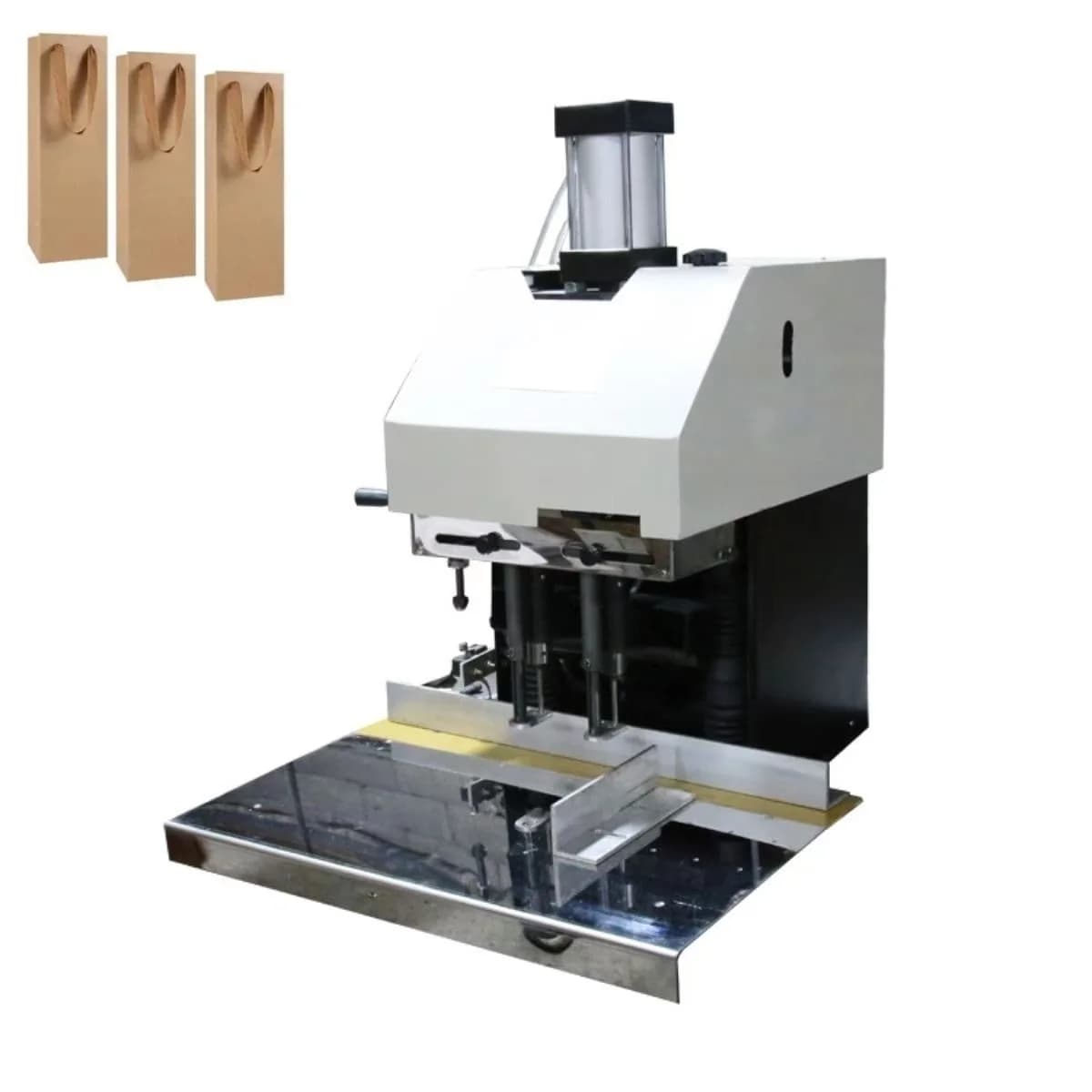 New Design Electric Table Punching Machine New Double Hole Paper Bag Drilling Machine For Plant and Restaurants Production