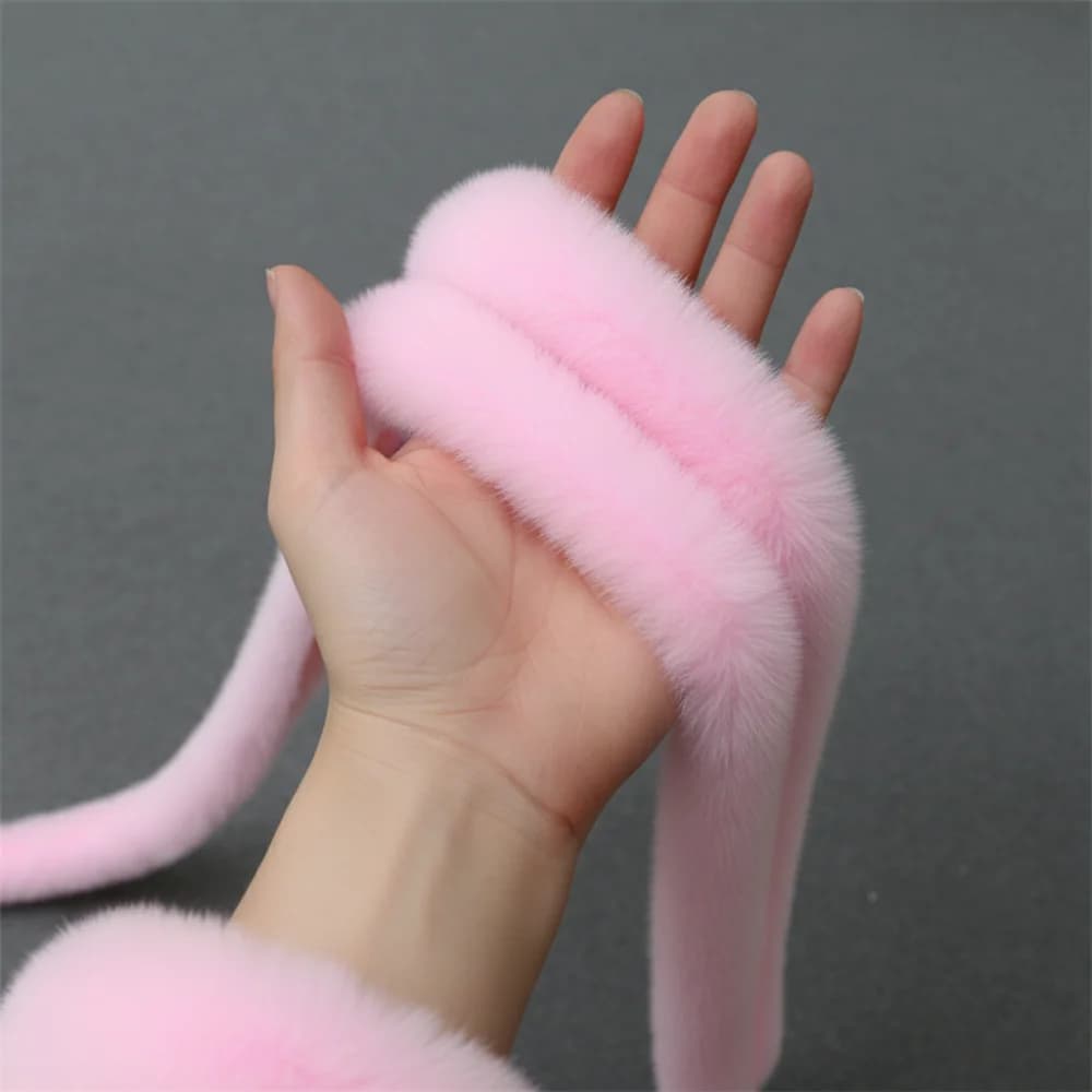 Scarf Sewing Furry Fluffy Fur Tape Furry Ribbon 100cm Faux Rabbit Fur
