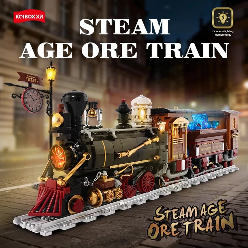 Nuovo Set di Costruzioni Treno Steampunk 2026 da 1402 Pezzi - Kit Modello Locomotiva a Vapore Meccanica, Progetto Fai-da-te per Collezionisti e Regalo di Natale