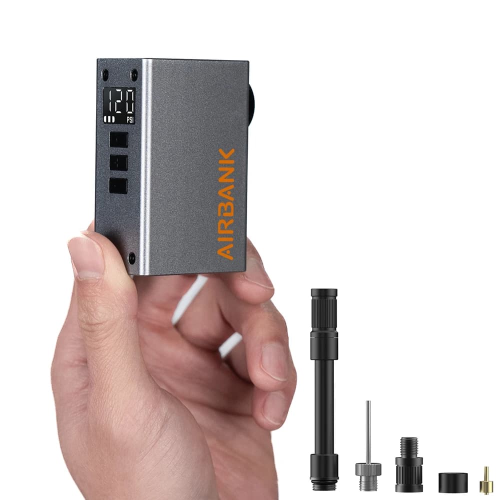 Pompa Elettrica Portatile per Bicicletta, Compressore d'Aria con LED, Manometro 120PSI, Gonfiatore per Pneumatici 420mAh, Accessori per Ciclismo