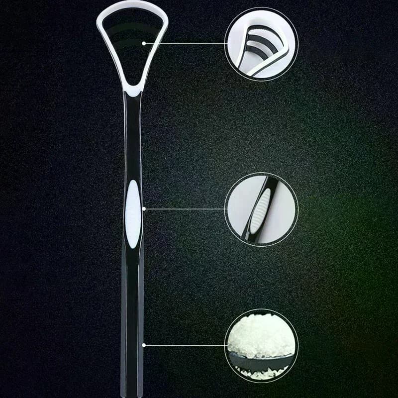 Dual Uses Tongue Scraper Cleaners Reusable Oral Health Cleaning Brush Hygiene Care Toothbrush Mouth Fresh Breath Scraping