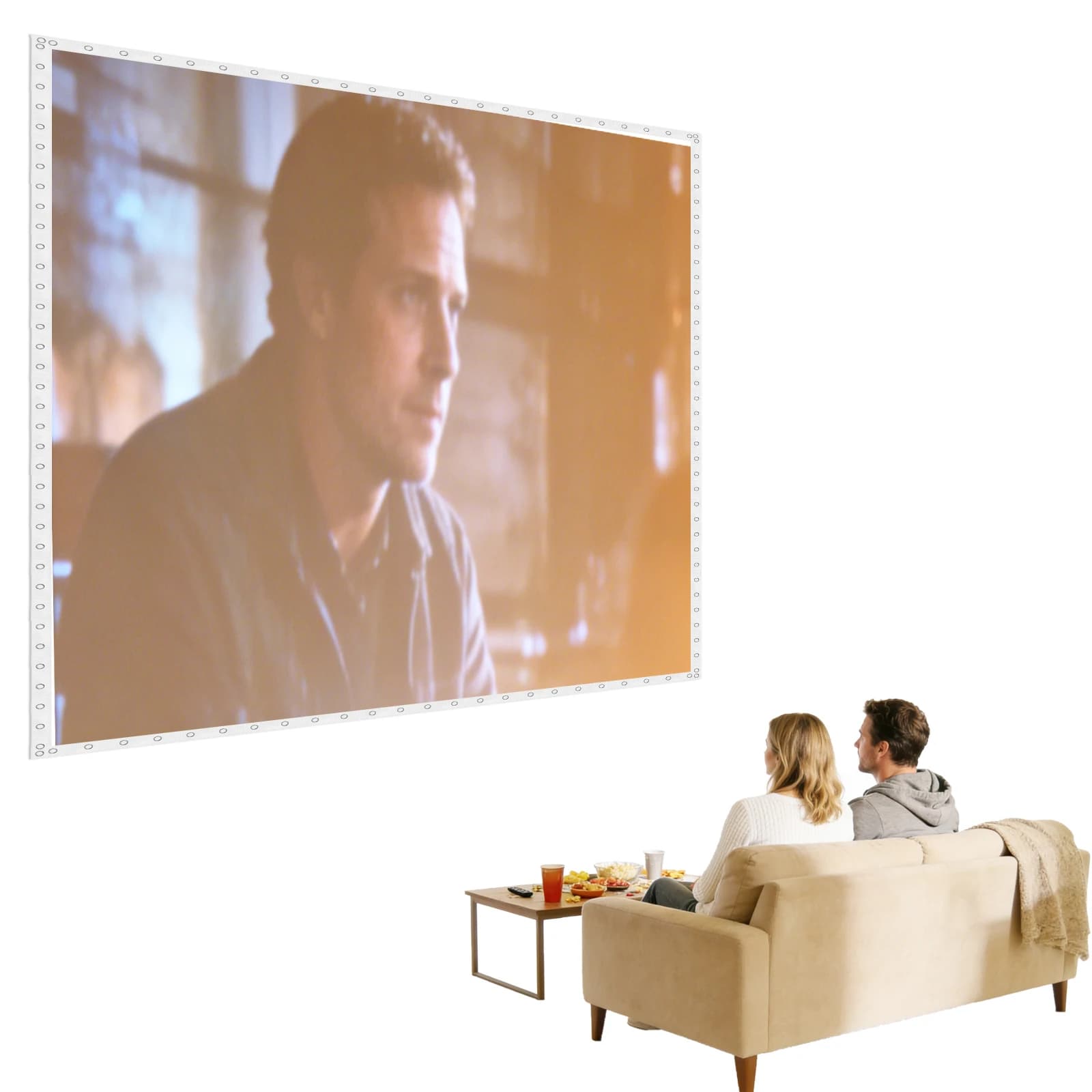9.8x13ft Golf Simulator Impact Screen with Grommets Launch Monitor Projector Screen for Indoor/Home/Garage Training