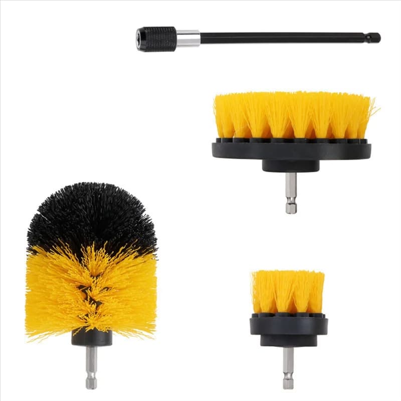 Set di spazzole per la pulizia BABZ-Versatile a 3 pezzi per lavapavimenti elettrico e pulitore per scarpe, ideale per l'uso domestico