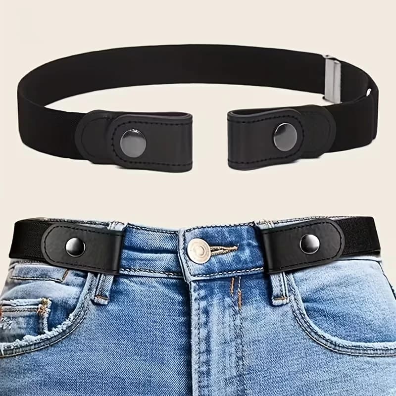 Cintura elastica unisex senza fibbia. Cintura elastica invisibile regolabile per jeans/pantaloni. Taglia unica. Cintura modellante alla moda