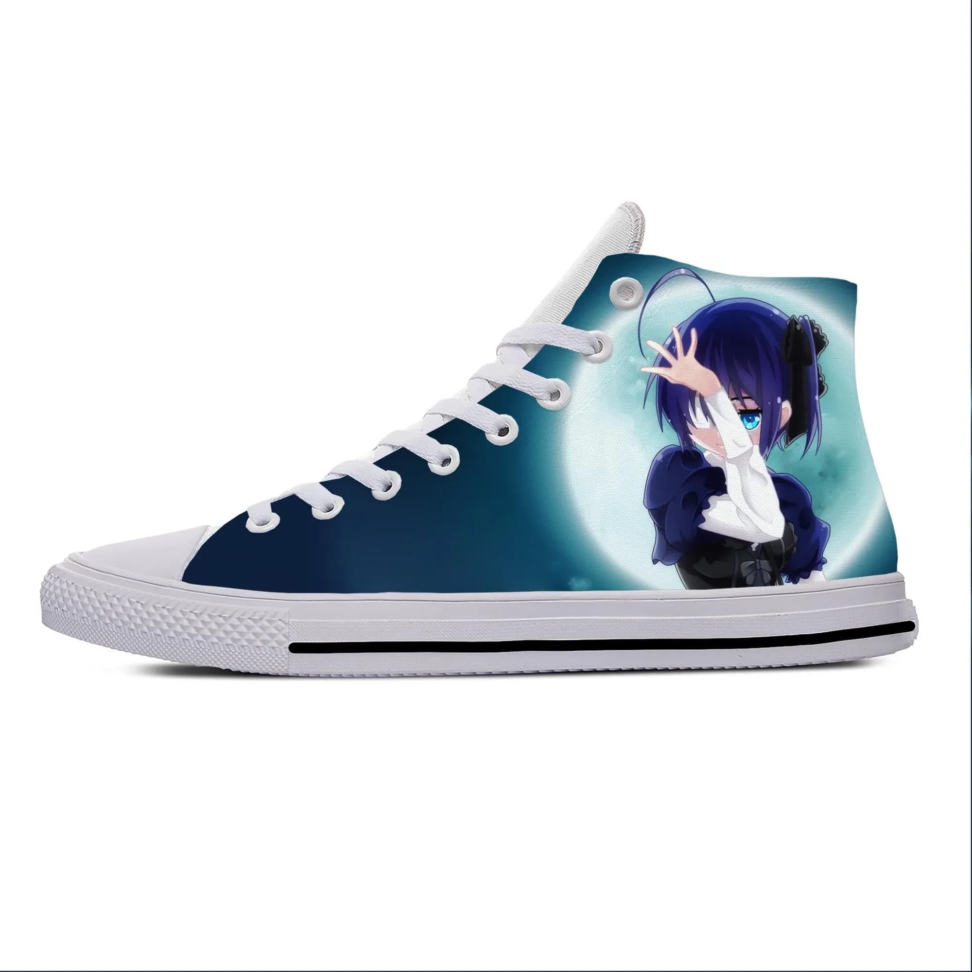 Hot Love Chunibyo Other Delusions Takanashi Rikka Casual Shoes Breathable Men Women Sneakers High Top Lightweight Board Shoes