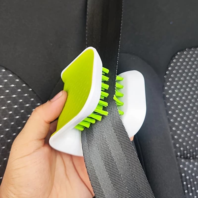 Car inner seat belt cleaning brush Special tool U-shaped folding tray on two sides Sponge diamond brush Safety belt handle protection