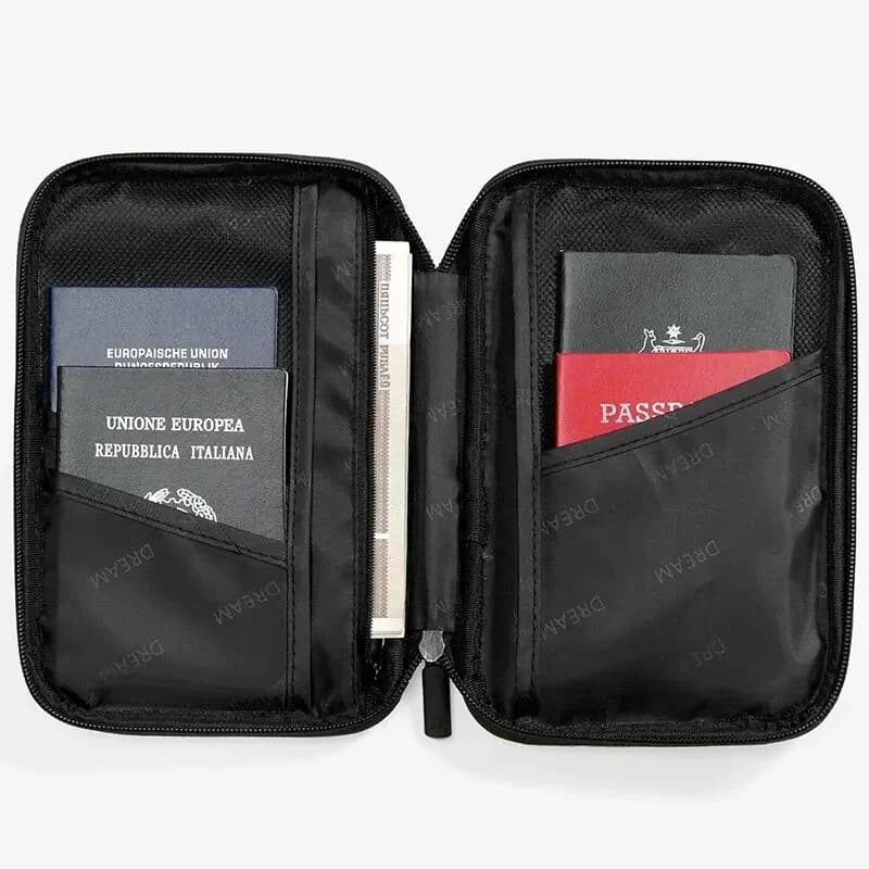 Organizer per documenti da viaggio porta carte di credito porta carte di credito porta carte di credito per passaporto con blocco Rfid Premium