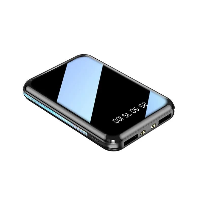 Mini Power Bank da 20000 mAh Caricatore portatile Schermo a specchio LED Batteria esterna Powerbank digitale per iPhone Xiaomi Huawei Samsung