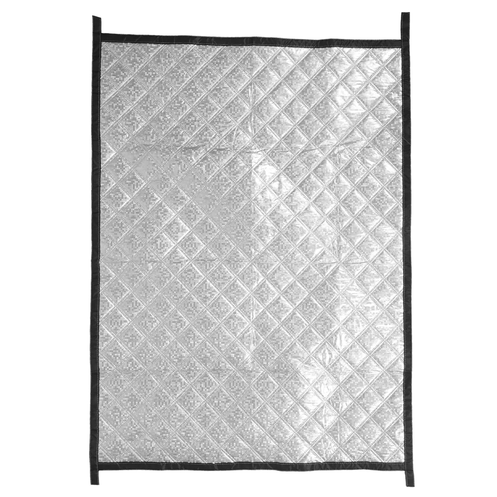 No-Drill Thermal Insulated Window Curtain 47x35 Inch Reflective Aluminum Foil Graphene Windproof Winter Window Cover for Home