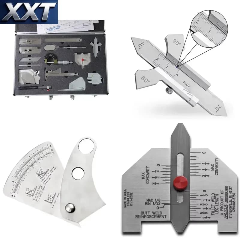 XXT DEM WG041 Inspection Tool Kit C/W Case 14pcs Fillet Welding Set Gage Inspection Welding Gauge