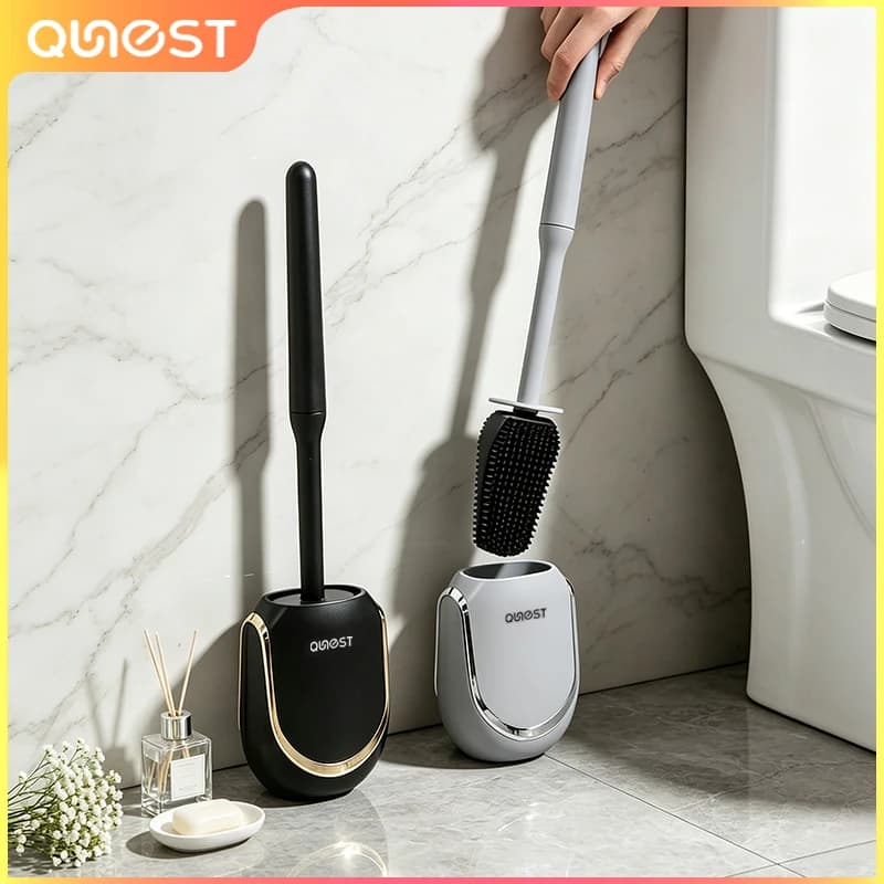Homefish Wall Mounted Toilet Brush Set With Holder Long Handle Toilet Brush Bathroom Cleaning Tools Bathroom Accessories Sets