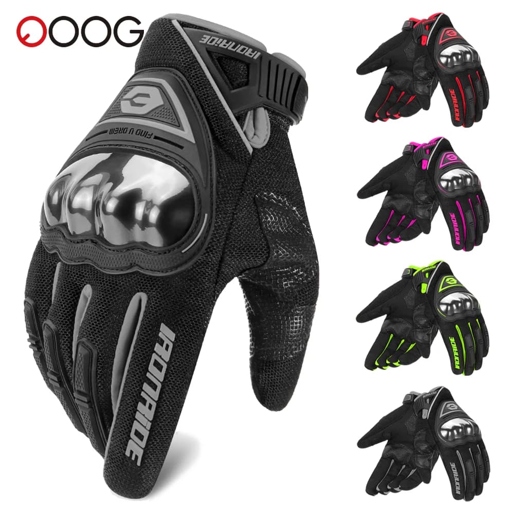 Four Seasons Motocross Touch Screen Gloves Outdoor Motorbike Riding Gloves Non-slip Motorcycle Full Finger Protective Gloves