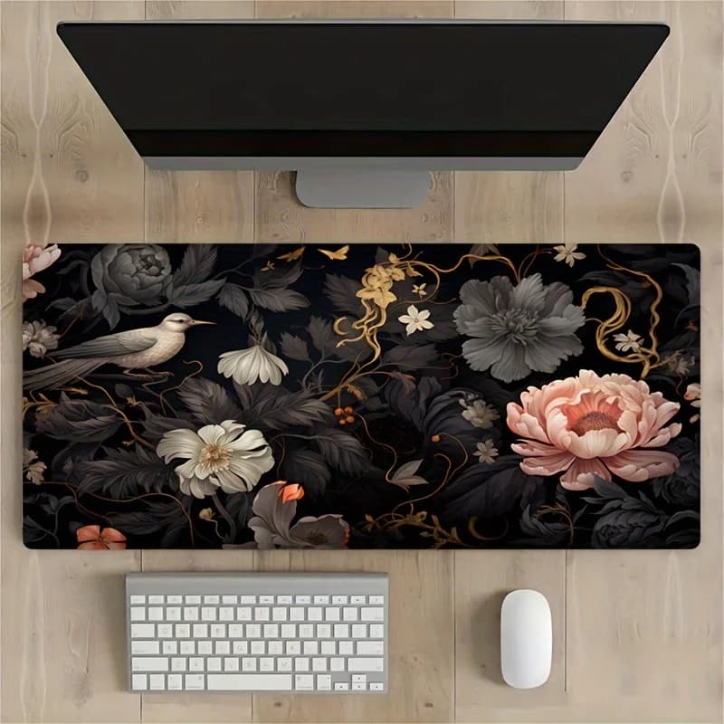 Tappetino per Mouse da Gaming per Scrivania, Superficie in Tessuto, Base Antiscivolo in Gomma, Grande Tappetino da Scrivania per PC, Laptop e Tastiera