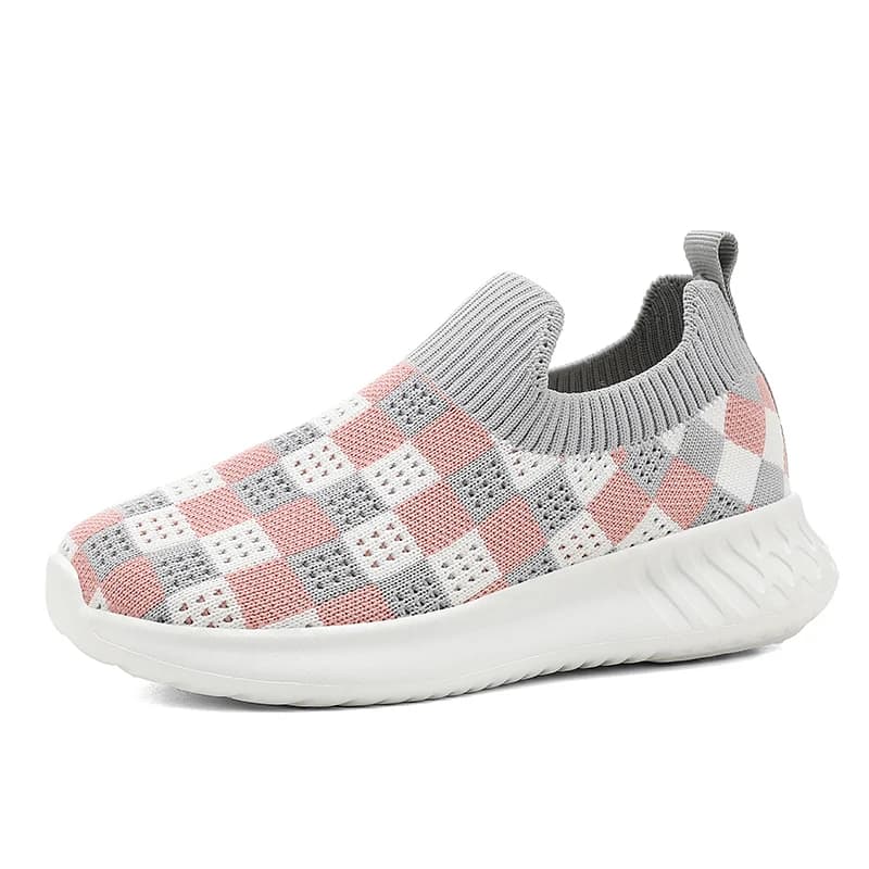 Sneakers Slip-on per Bambine, Design in Maglia, Leggere, Antiscivolo, Scarpe Casual da Passeggio con Suola Morbida, Comode per l'Uso Quotidiano