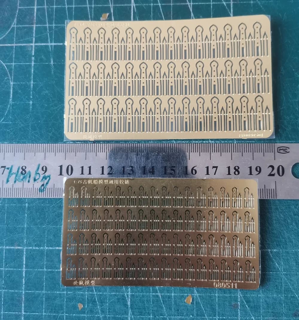 Accessori per Modellismo Nautico 1/48 1/75, Cerniera Universale in Legno Massello per Barca a Vela, Piastra Incisa per Cannone Fai-da-Te