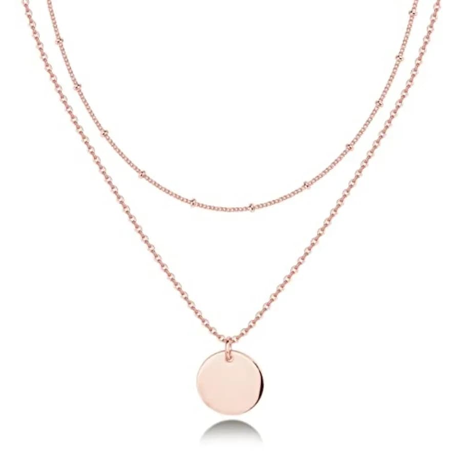 14K Gold Plated Layering Necklaces Stylish Minimalist Design Pendant Necklaces,,,Evil Eye, Coin, Bolt,,Cross Pendants for Women