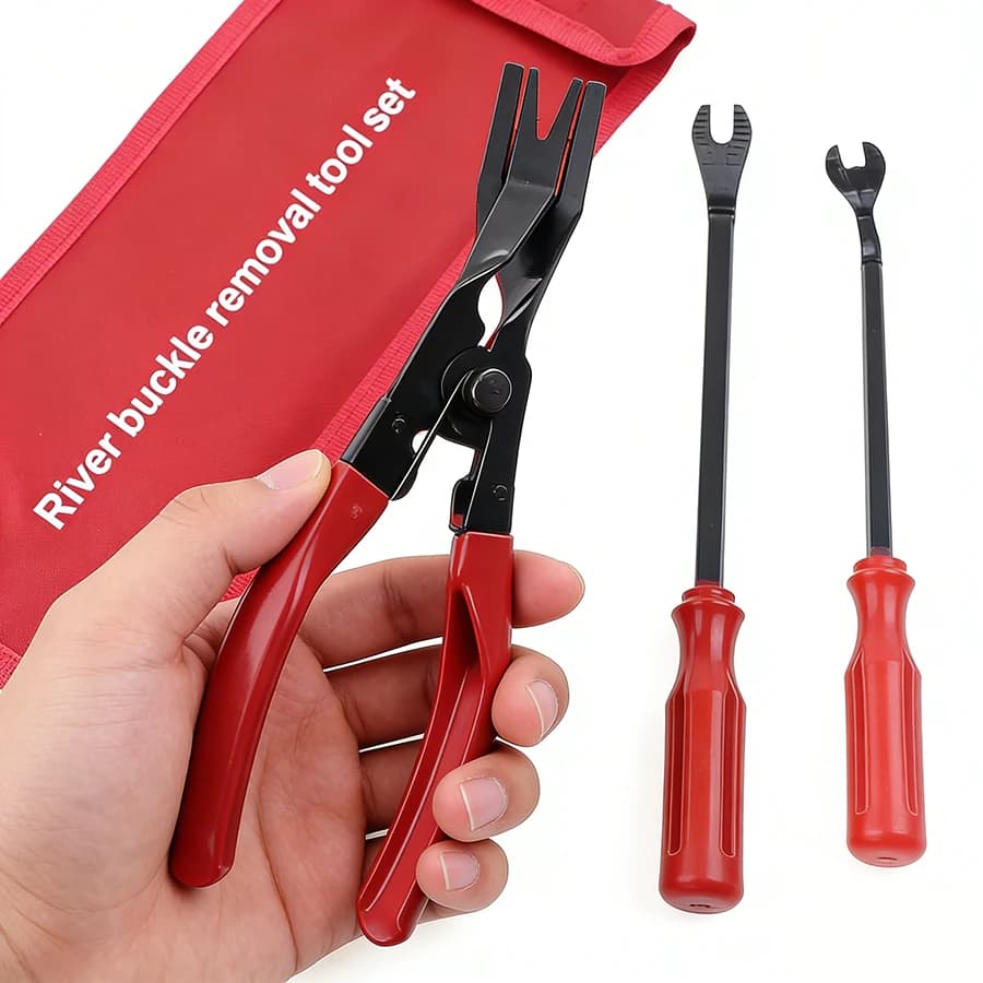 Kit di Riparazione per Rimozione Rivetti e Fissaggi Auto, Strumento per Pannelli Porta, Tappezzeria, Cruscotto, Fissaggi in Plastica