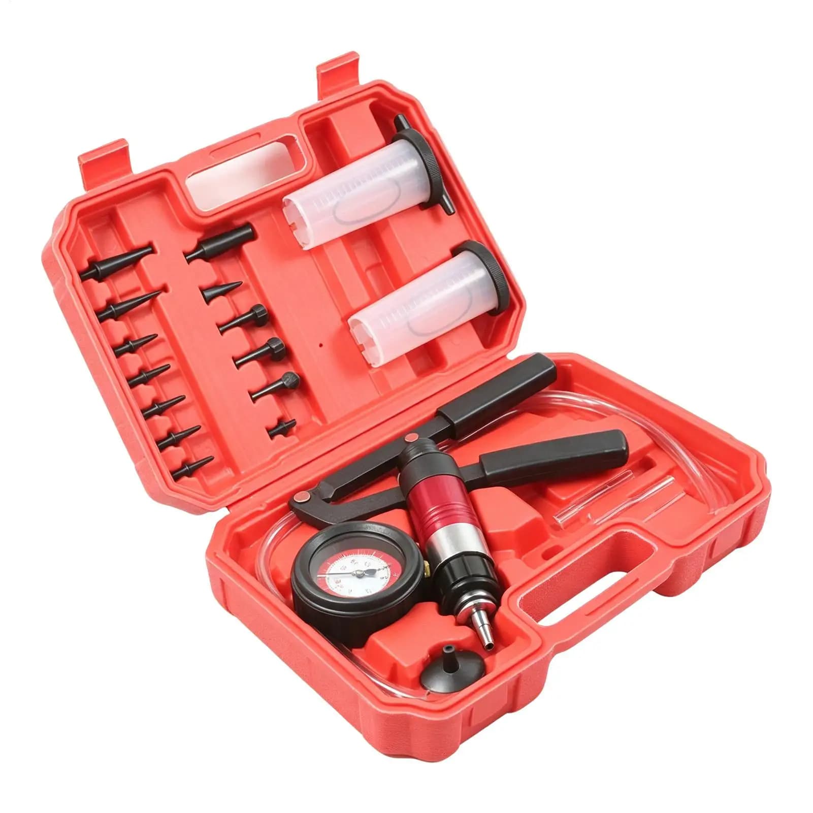 Pompa per vuoto portatile per moto con manometro, pompa per vuoto freni auto per estrazione fluidi auto, moto, camion