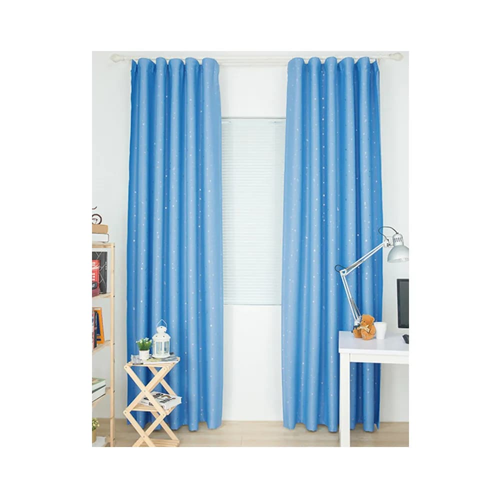 100x250cm Sky Blue Premium Blackout Curtains Elegant Simple Design Complete Privacy Uv Protection Furniture Fade Prevention