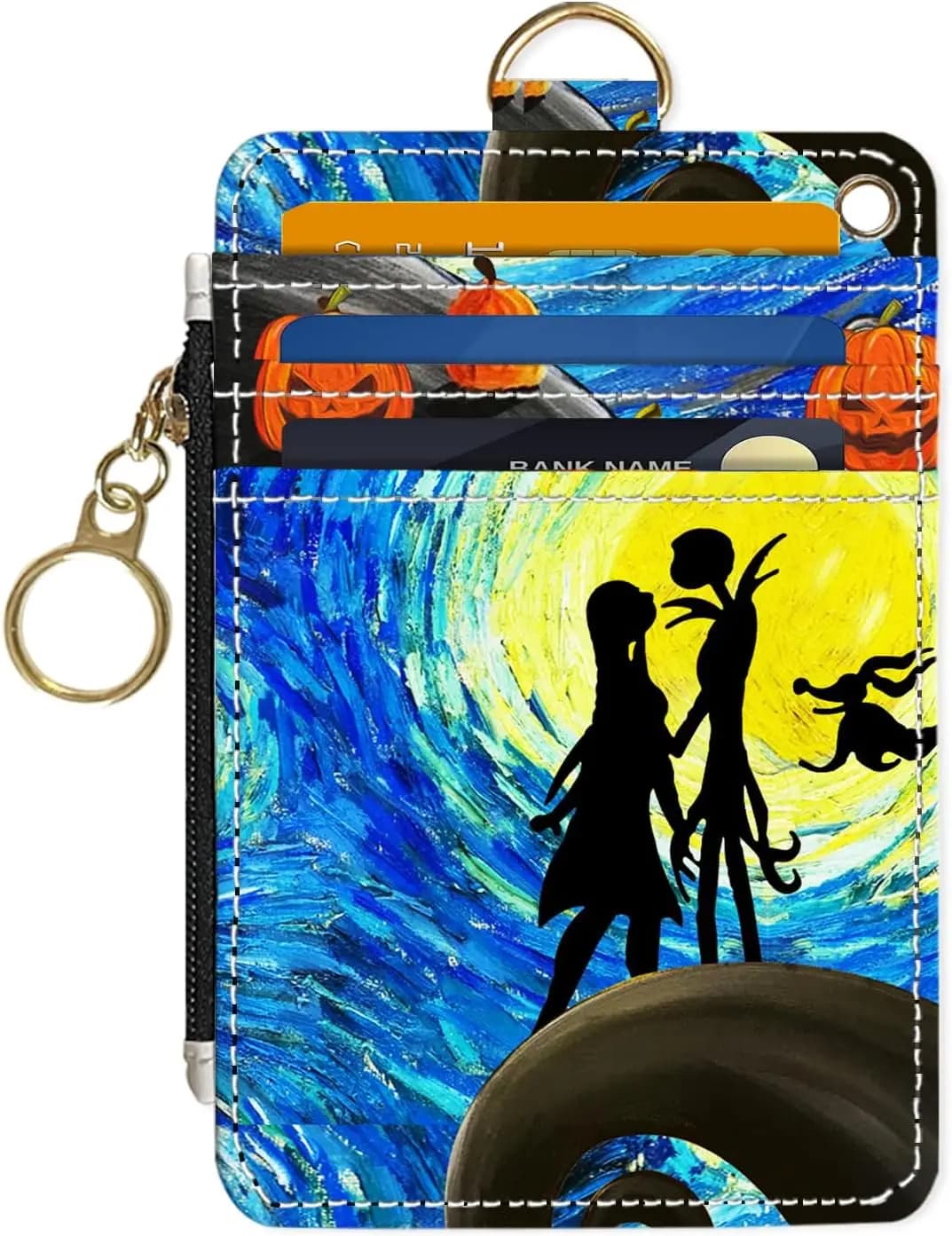 Portafoglio Sottile con Blocco RFID per Donne, Elegante Porta Carte in Pelle PU con Cerniera e Finestra per Documenti, Regalo da Viaggio