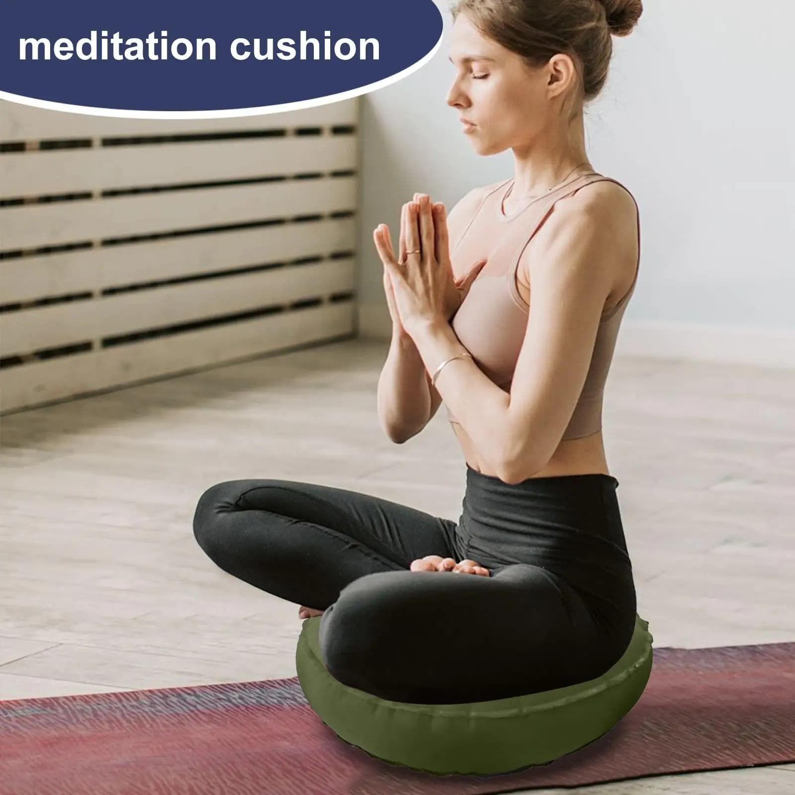Meditation Cushion Inflatable Yoga Balance Meditation Cushion Non-Slip Seats Bolster for Relaxation