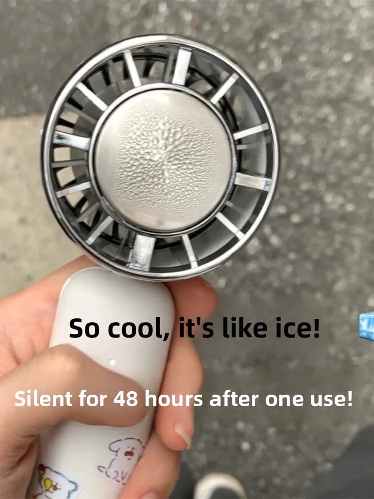Ventilatore Portatile Rinfrescante Estivo con Ghiaccio, Strumento Essenziale per Studenti, Aula, Ufficio, Passeggino, per Rinfrescare la Temperatura
