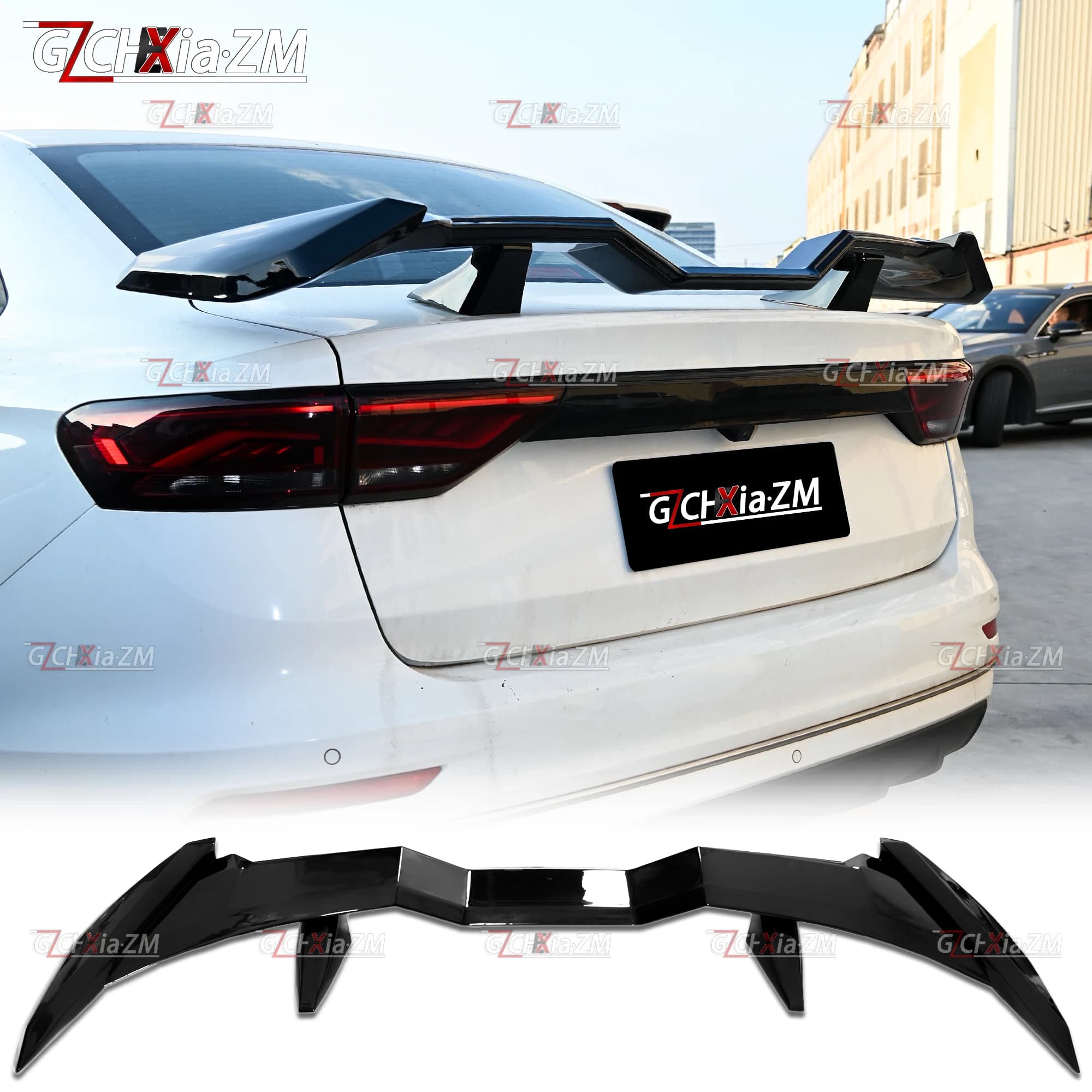 For Proton S70 2022-2026 Rear Spoiler ABS Material Trunk Lid Decorative Cover Glossy Black Diffuser Aerodynamic Kit Rear Wing