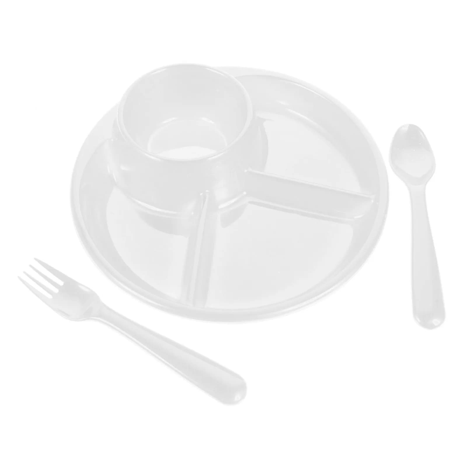 Piatti Divisi in Plastica per Bambini, Contenitori per Pasti, Stoviglie Riutilizzabili Facili da Pulire, Piatto Separato per Alimenti